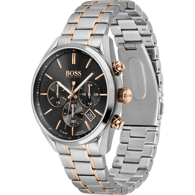 Hugo Boss Men’s Chronograph Stainless Steel Black Dial 44mm Watch 1513819