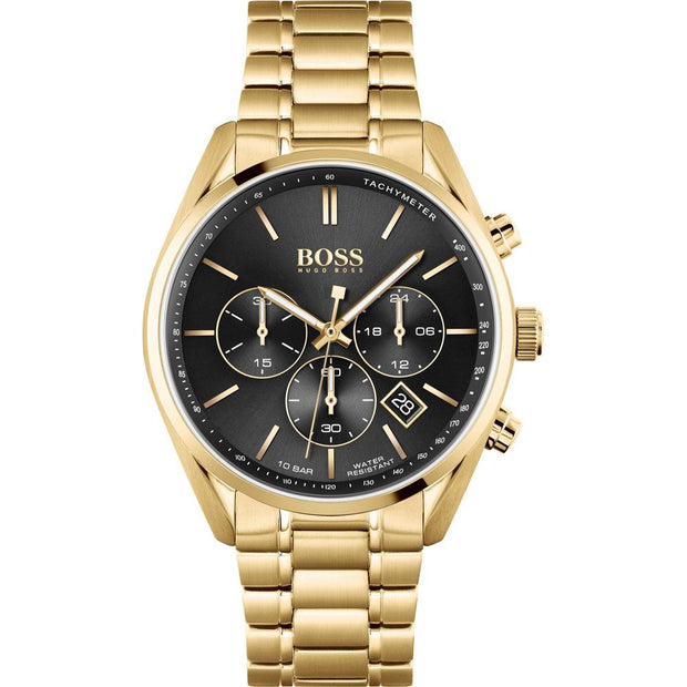 Hugo Boss Men’s Chronograph Stainless Steel Black Dial 44mm Watch 1513848