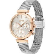 Hugo Boss Women’s Quartz Stainless Steel Silver Dial 36 Watch 1502551