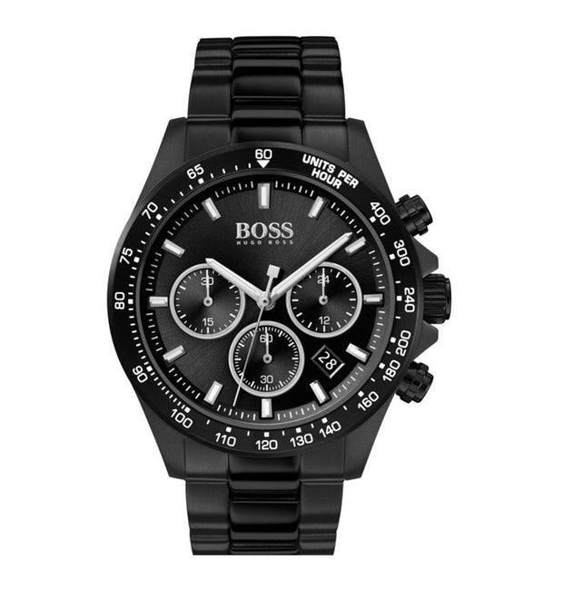 Hugo Boss Men’s Chronograph Quartz Stainless Steel Black Dial 45mm Watch 1513754