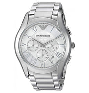 Emporio Armani Men’s Quartz Analog Stainless Steel Silver Dial 45mm Watch AR11081