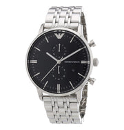 Emporio Armani Men’s Quartz Stainless Steel Black Dial 43mm Watch AR0389