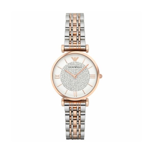 Emporio Armani Women’s Quartz Stainless Steel White Dial 32mm Watch AR80035