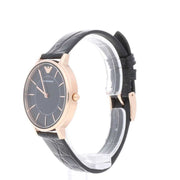 Emporio Armani Women’s Quartz Leather Strap Black Dial 32mm Watch AR11064