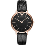 Emporio Armani Women’s Quartz Leather Strap Black Dial 32mm Watch AR11064