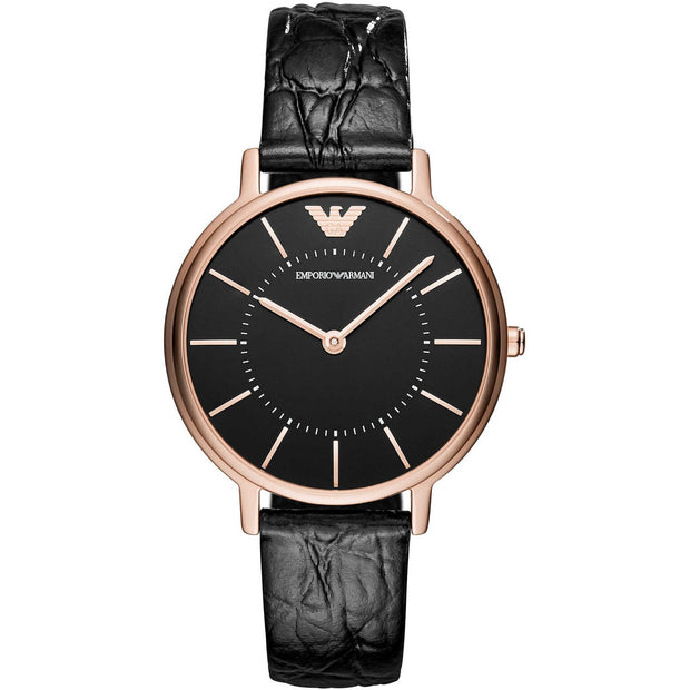 Emporio Armani Women’s Quartz Leather Strap Black Dial 32mm Watch AR11064
