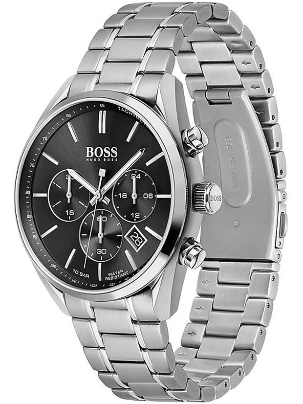 Hugo Boss Men’s Quartz Stainless Steel Black Dial 44mm Watch 1513871