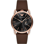 Emporio Armani Men’s Quartz Leather Strap Black Dial 41mm Watch AR11337