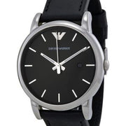 Emporio Armani Men’s Quartz Leather Strap Black Dial 41mm Watch AR1692