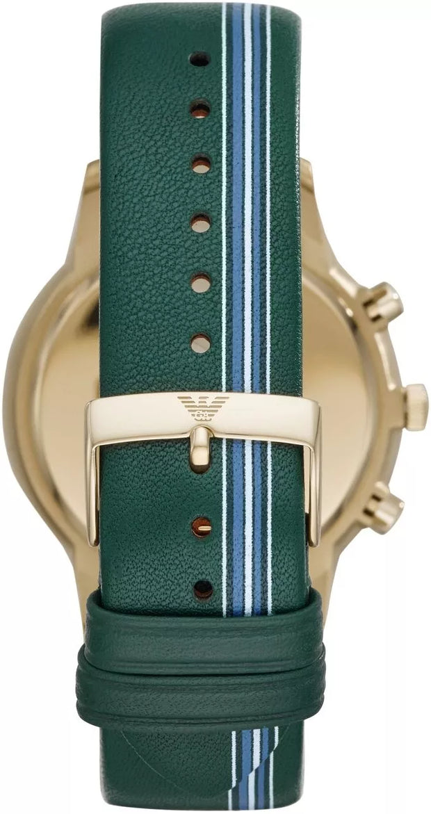 Emporio Armani Men’s Quartz Leather Strap Silver Dial 43mm Watch AR11233